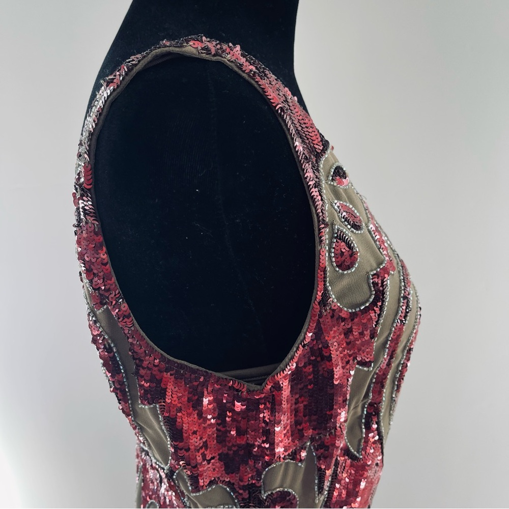 Needle & Thread Sequin Dress in Pink and Tan, Size 6 - Picture 8 of 16